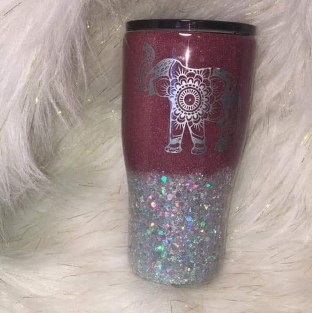 20 oz burgundy elephant
